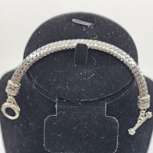 Sterling Silver Byzantine Toggle Bracelet 7" NWOT